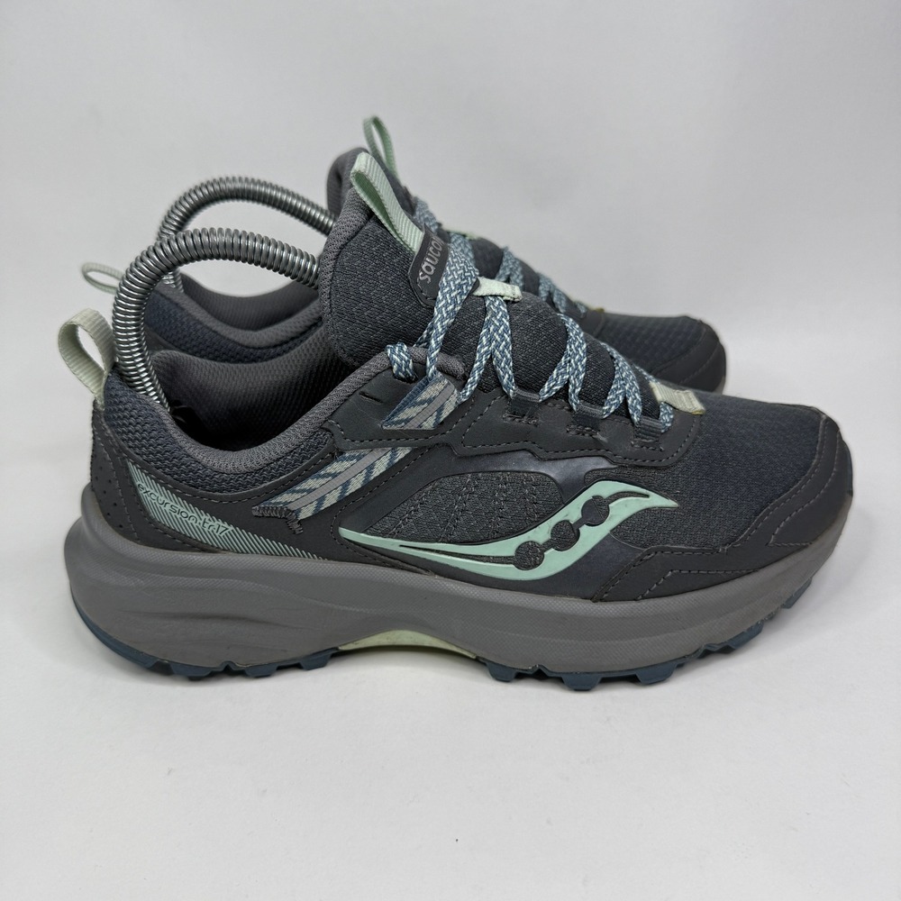 Saucony Excursion TR17 Womens 7.5 Trail Running Shoes Charcoal Mint S10958-204